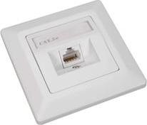 Zásuvka Solarix CAT5E UTP 1 x RJ45 pod omítku bílá