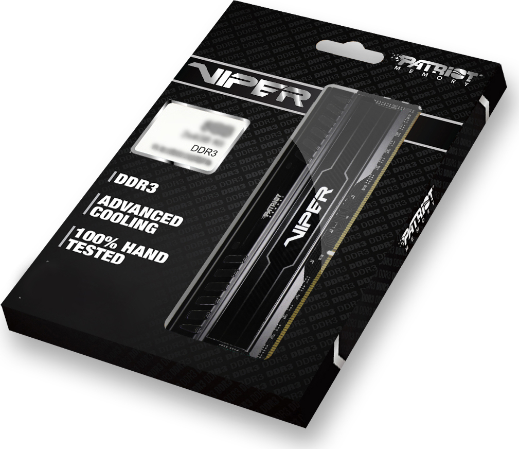 Patriot Viper 3/DDR3/8GB/1600MHz/CL9/2x4GB/Black