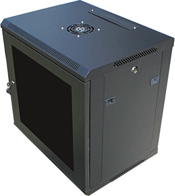 Datacom 19" rozvaděč 6U/450 mm (sklo) černý