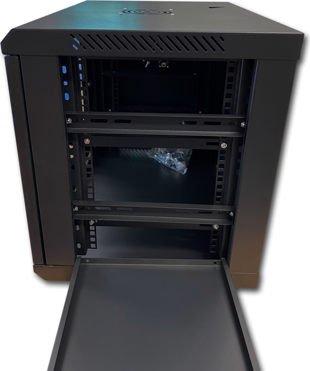 Datacom 19" rozvaděč 9U/450 mm (sklo) černý