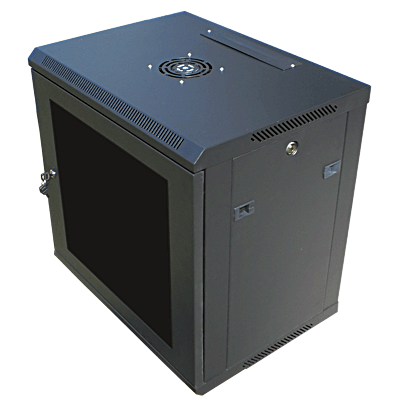 Datacom 19" rozvaděč 9U/450 mm (sklo) černý