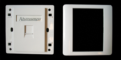 DATACOM WALL plate SA s rámečkem pro 1keystone (80 x 80)