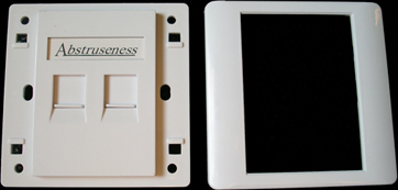 DATACOM WALL plate SA s rámečkem pro 2keystone (80 x 80)