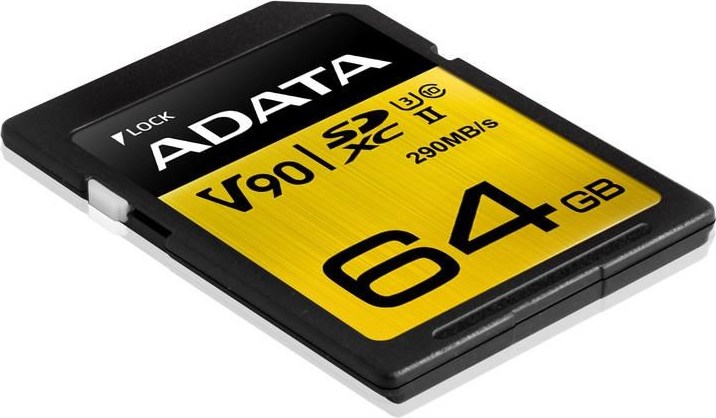 A-Data ADATA SDXC karta 64GB UHS-I U3 Class 10, Premier One (R: 290MB / W: 260MB)