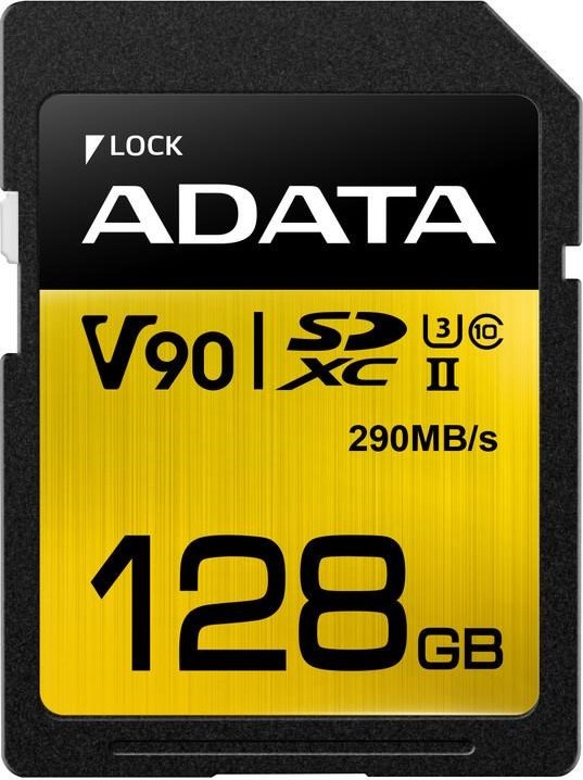 A-Data ADATA SDXC karta 128GB UHS-II U3 Class 10, Premier One (R: 290MB / W: 260MB)
