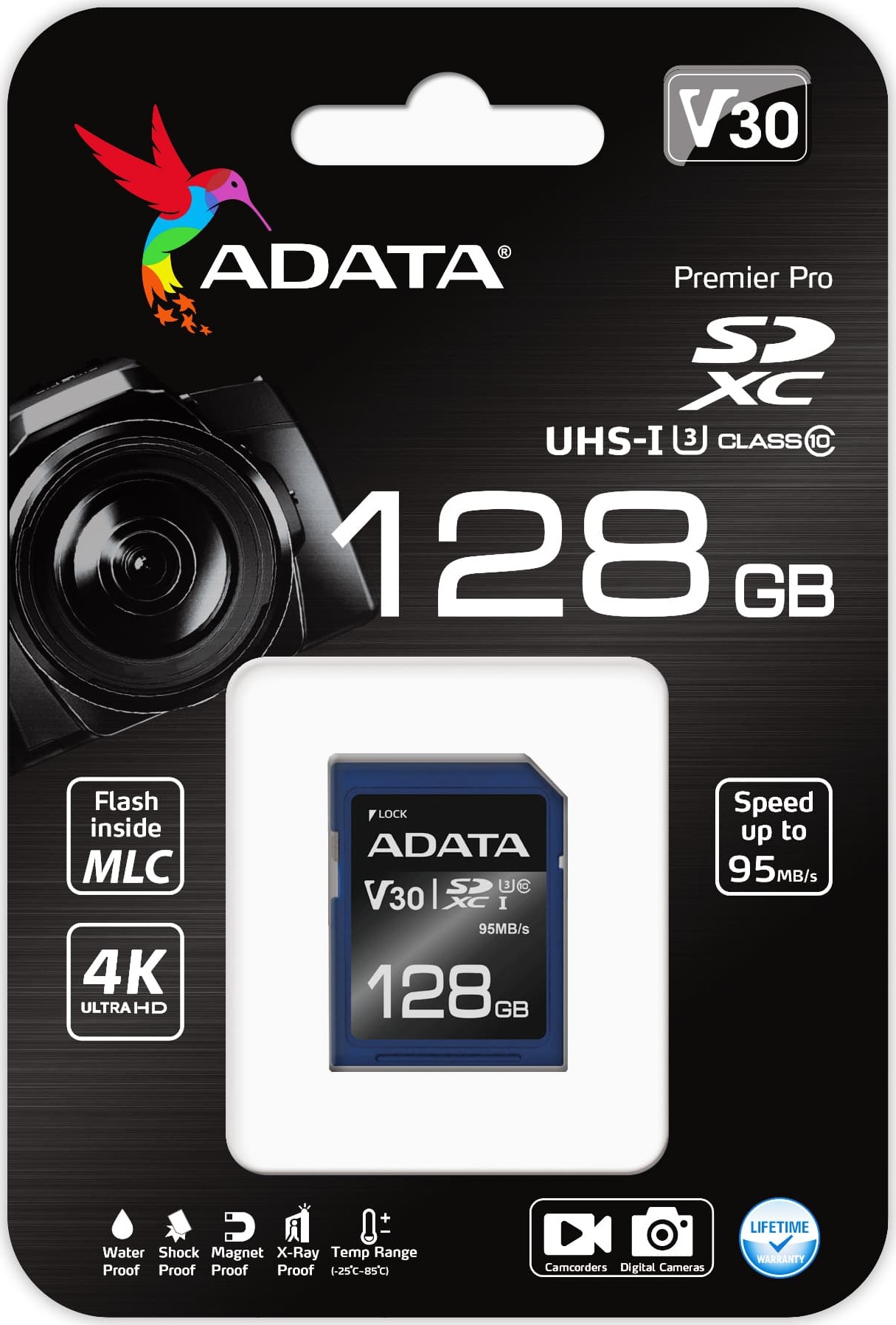 ADATA V30S/SDXC/128GB/UHS-I U3 / Class 10
