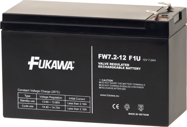 Fiamm Akumulátor FUKAWA FW 7.2-12 F1U (12V 7,2Ah) faston 4,8mm