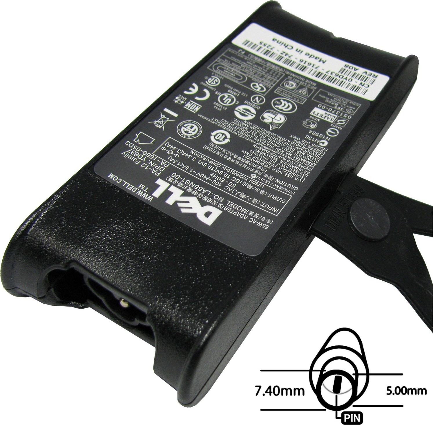 SIL Napájecí adaptér 65W, 19,5V 7.4x5.0, originál DELL