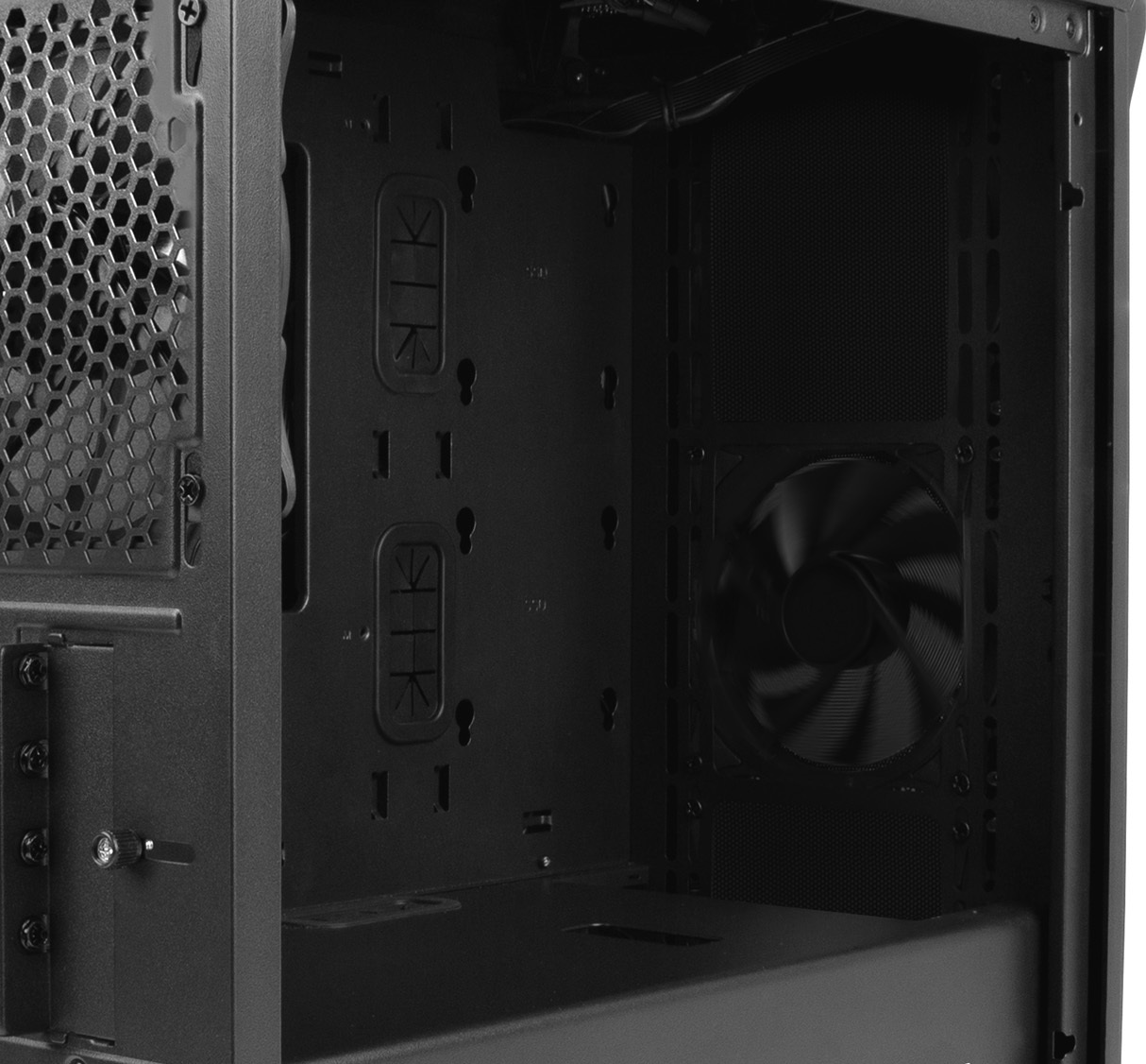 Počítačová skříň Genesis IRID 503 V2/Micro Tower/Transpar./Černá