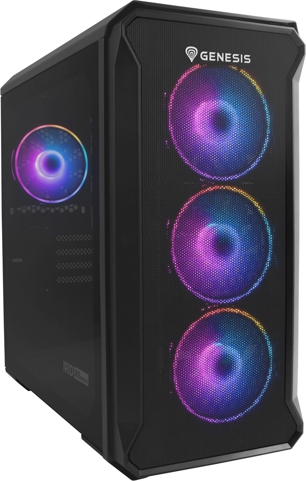 Počítačová skříň Genesis IRID 503 ARGB V2/Micro Tower/Transpar./Černá
