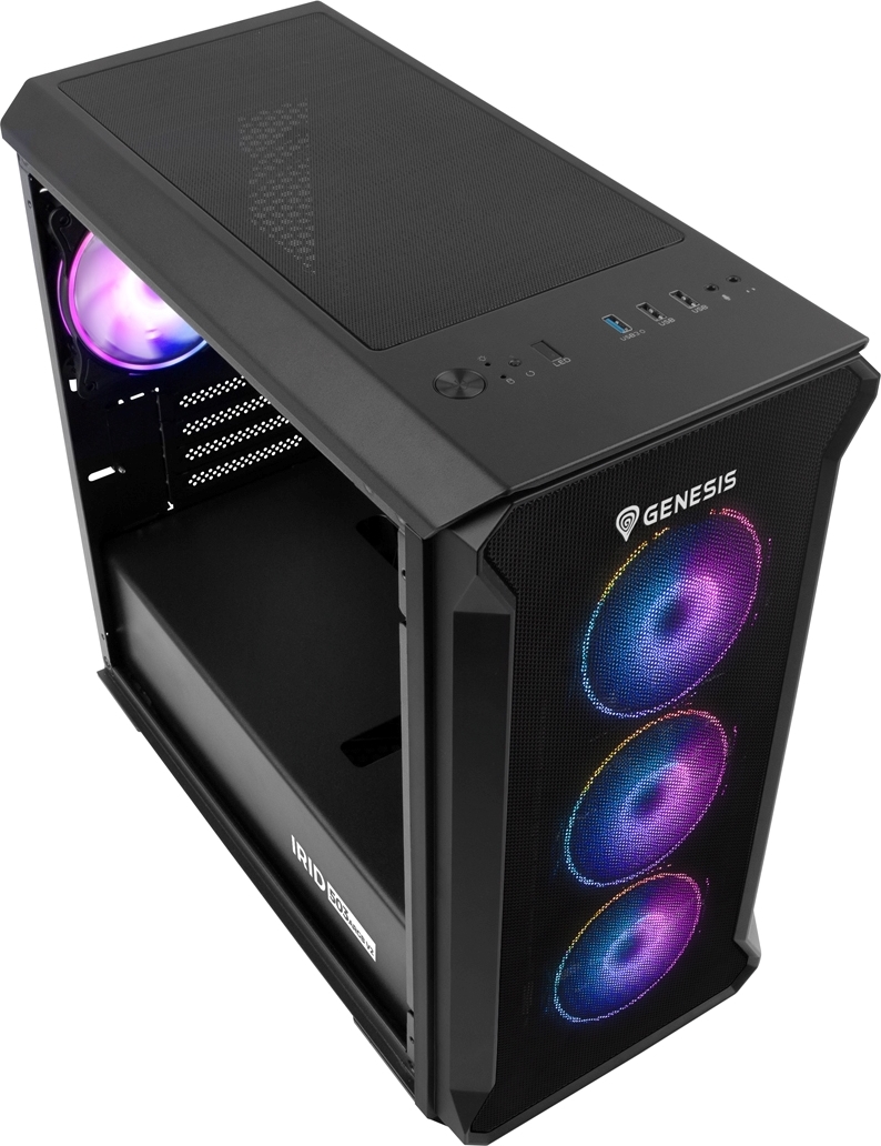 Počítačová skříň Genesis IRID 503 ARGB V2/Micro Tower/Transpar./Černá