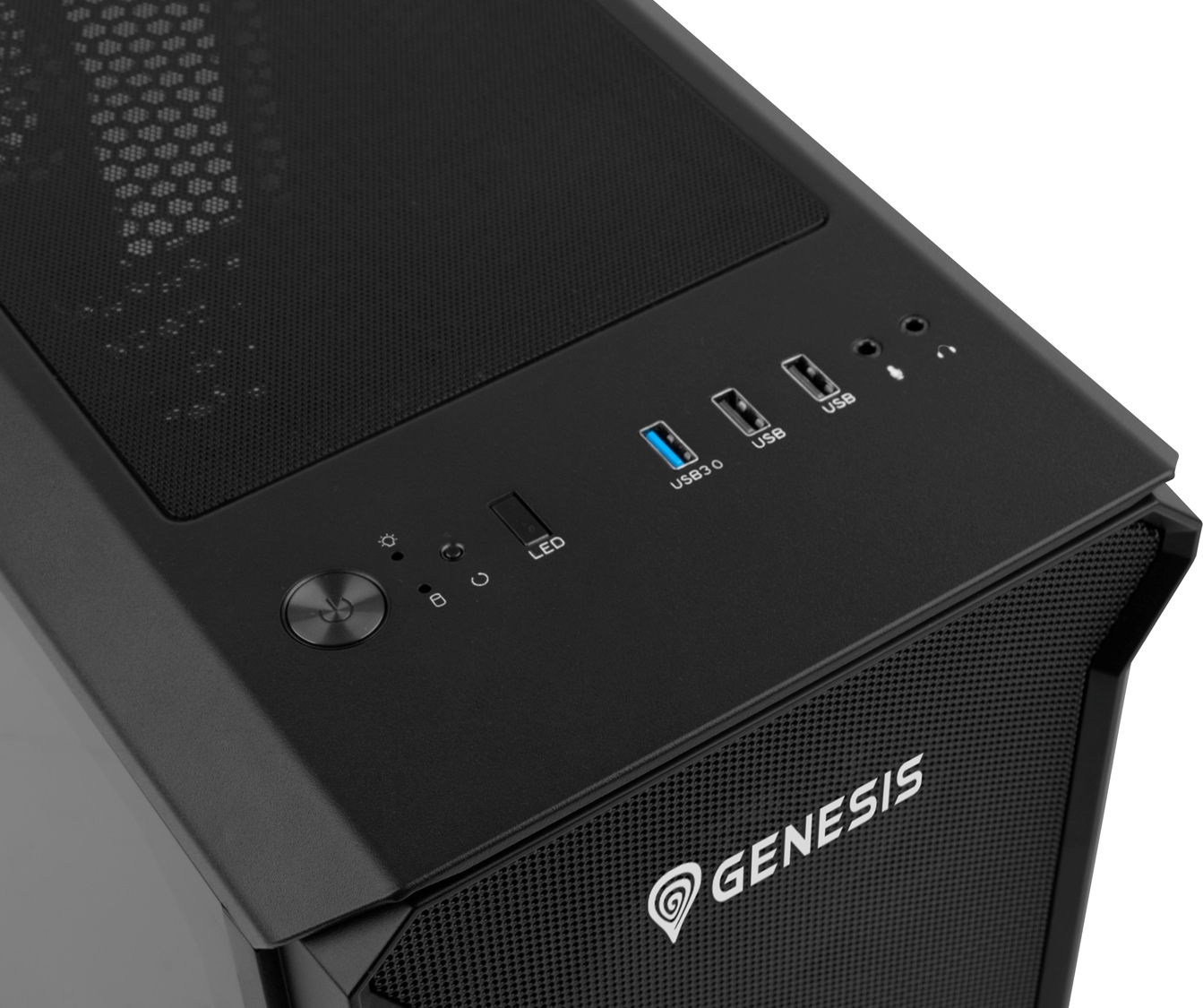 Počítačová skříň Genesis IRID 503 ARGB V2/Micro Tower/Transpar./Černá