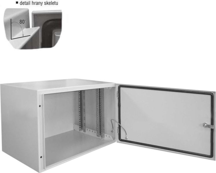Datacom 19"venkovní rozvaděč 6U/600x400 IP65 šedý