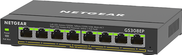 NETGEAR 8PT GE PLUS SWCH W/ POE+
