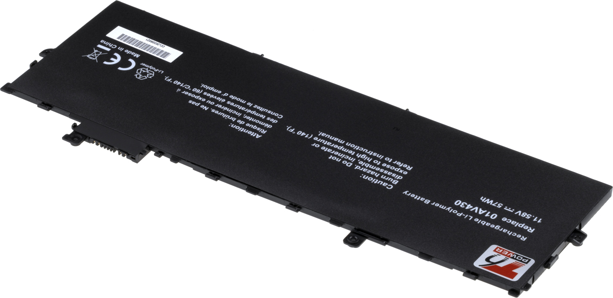 Baterie T6 Power pro Lenovo ThinkPad X1 Carbon 5th, 6th Gen, 4900mAh, 57Wh, 3cell, Li-Pol
