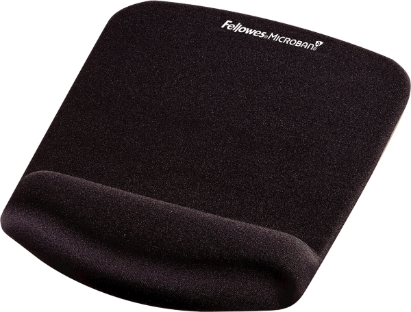 Podložka pod myš a zápěstí Fellowes PlushTouch černá