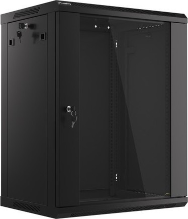 LANBERG Nástěnný rack 19'' 15U 600X450mm černý flat pack