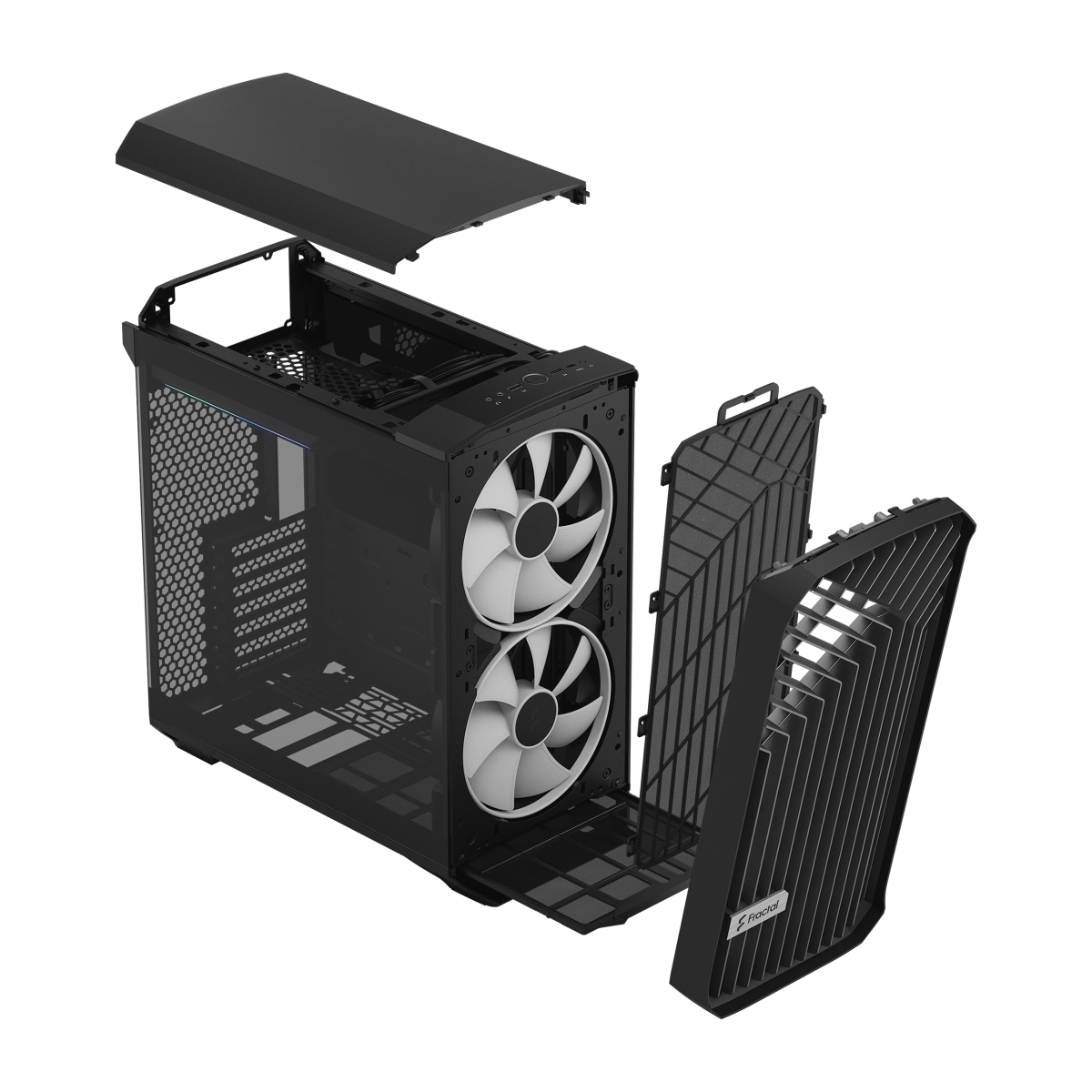 FRACTAL DESIGN skříň Torrent Compact RGB Black TG Light Tint, USB 3.1 Type-C, 2x USB 3.0, bez zdroje, E-ATX