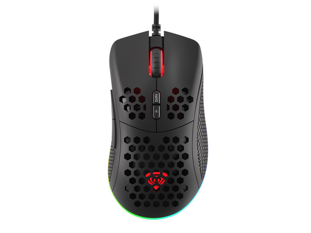 Genesis herní optická myš KRYPTON 555/RGB/8000 DPI/Herní/Optická/8 000 DPI/Drátová USB/Černá