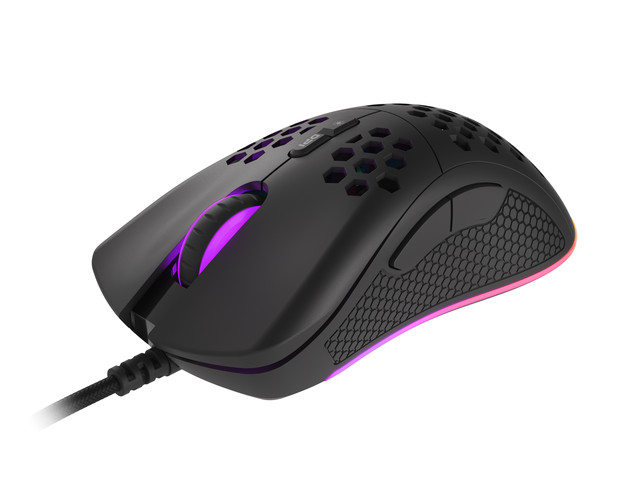 Genesis herní optická myš KRYPTON 555/RGB/8000 DPI/Herní/Optická/8 000 DPI/Drátová USB/Černá