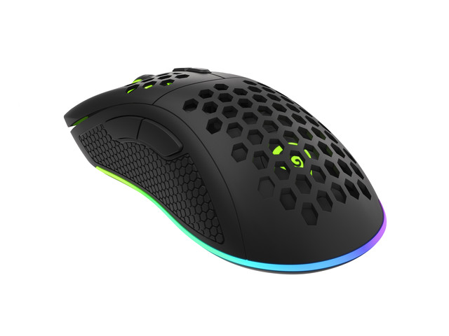 Genesis herní optická myš KRYPTON 555/RGB/8000 DPI/Herní/Optická/8 000 DPI/Drátová USB/Černá