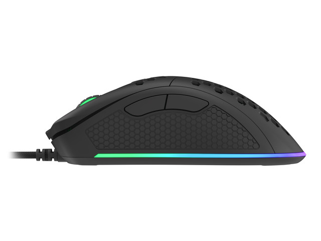 Genesis herní optická myš KRYPTON 555/RGB/8000 DPI/Herní/Optická/8 000 DPI/Drátová USB/Černá