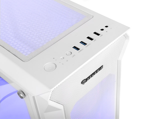 Počítačová skříň Genesis IRID 505 ARGB V2/Midi Tower/Transpar./Bílá