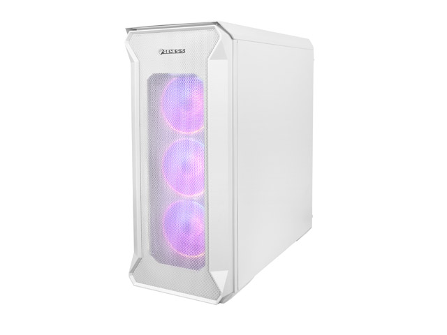 Počítačová skříň Genesis IRID 505 ARGB V2/Midi Tower/Transpar./Bílá