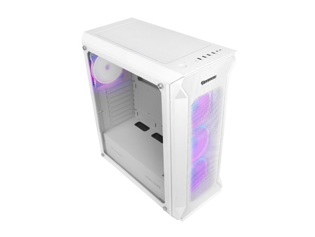 Počítačová skříň Genesis IRID 505 ARGB V2/Midi Tower/Transpar./Bílá