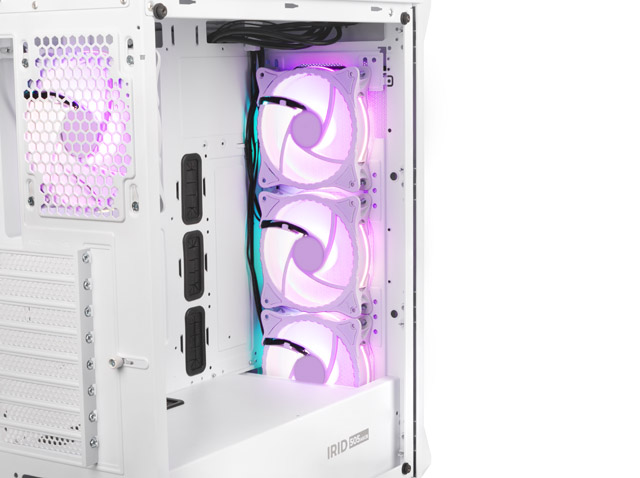 Počítačová skříň Genesis IRID 505 ARGB V2/Midi Tower/Transpar./Bílá