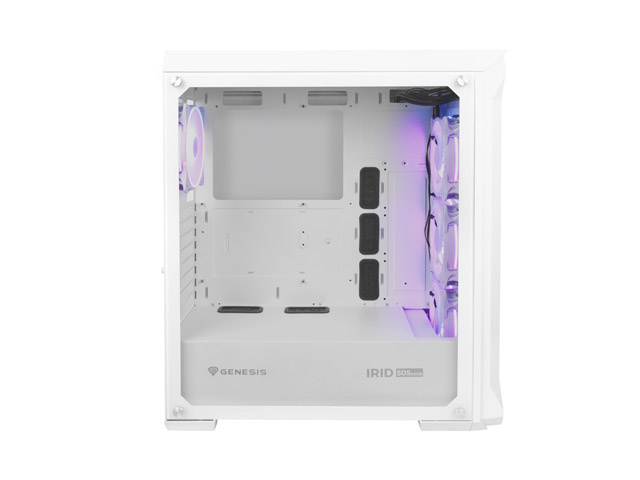Počítačová skříň Genesis IRID 505 ARGB V2/Midi Tower/Transpar./Bílá