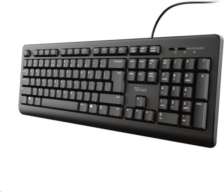 TRUST klávesnice PRIMO, membránová, USB, DE