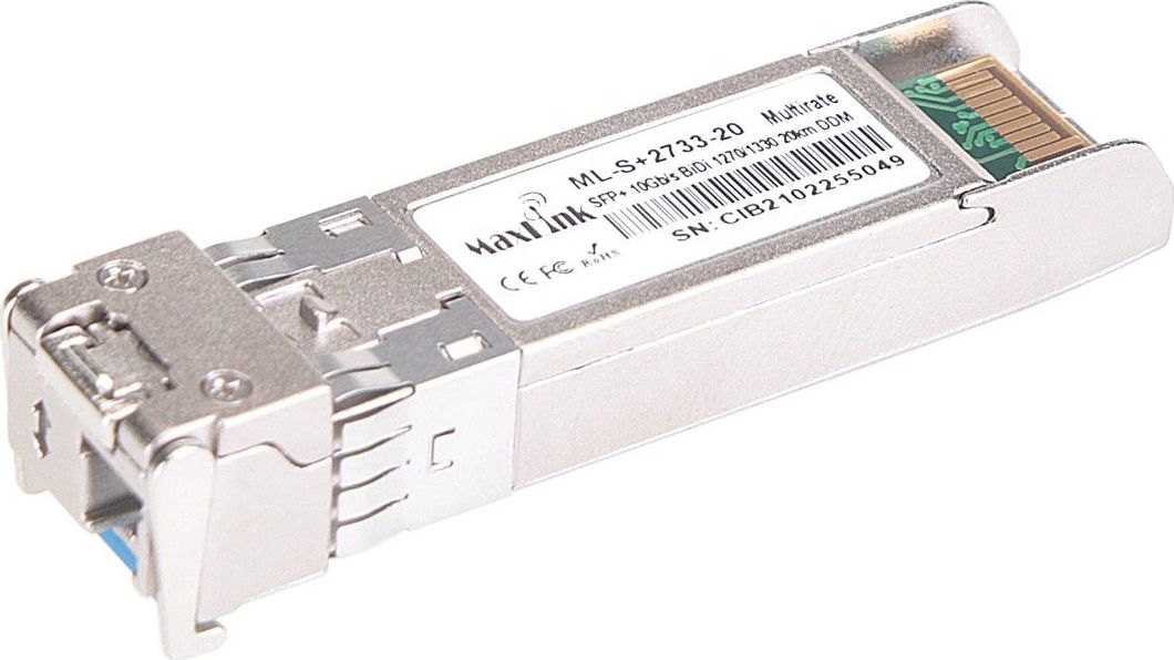 MaxLink 10G SFP+ optický modul, WDM(BiDi), SM, Tx 1270/Rx1330nm, 20km, 1x LC konektor, DDM