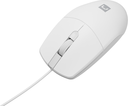 Natec optická myš RUFF 2/1 000 DPI/Kancelářská/Optická/1 000 DPI/Drátová USB/Bílá