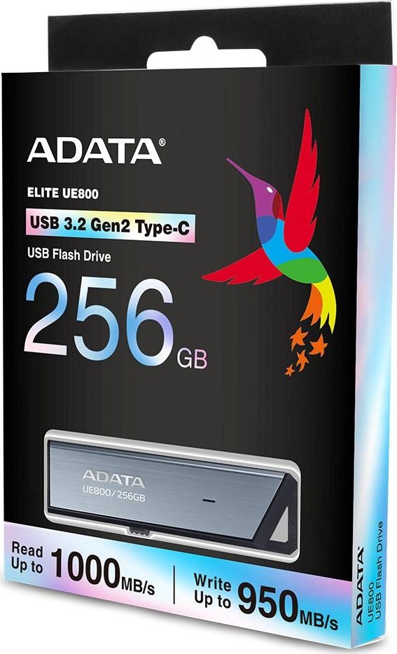 A-Data ADATA Flash Disk 256GB UE800, USB 3.2 USB-C, Elite drive, šedá