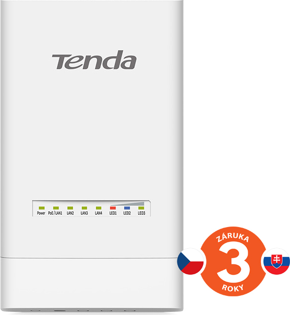 Tenda OS3 Wireless Outdoor CPE 5 GHz, 802.11ac/a/n, 867 Mb/s, 4x LAN, 12 dBi, Pass. PoE, IP65
