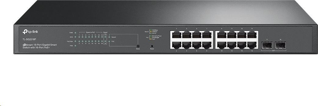 TP-Link OMADA JetStream switch TL-SG2218P (16xGbE, 2xSFP, 16xPoE+, 150W)