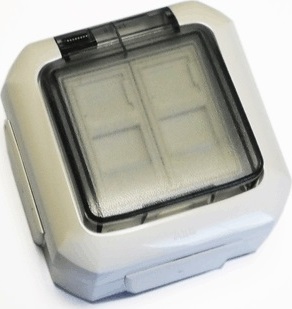 ABB Datová zásuvka OUTDOOR IP54 UTP CAT5E 2xRJ45