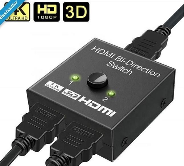 PremiumCord HDMI Switch 4K, FULL HD 1080p obousměrný 2-1 nebo 1-2