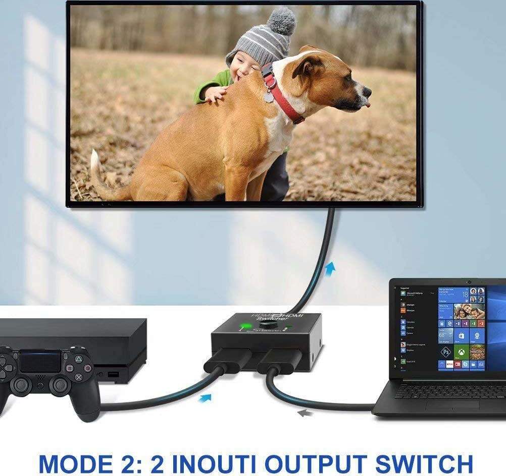 PremiumCord HDMI Switch 4K, FULL HD 1080p obousměrný 2-1 nebo 1-2