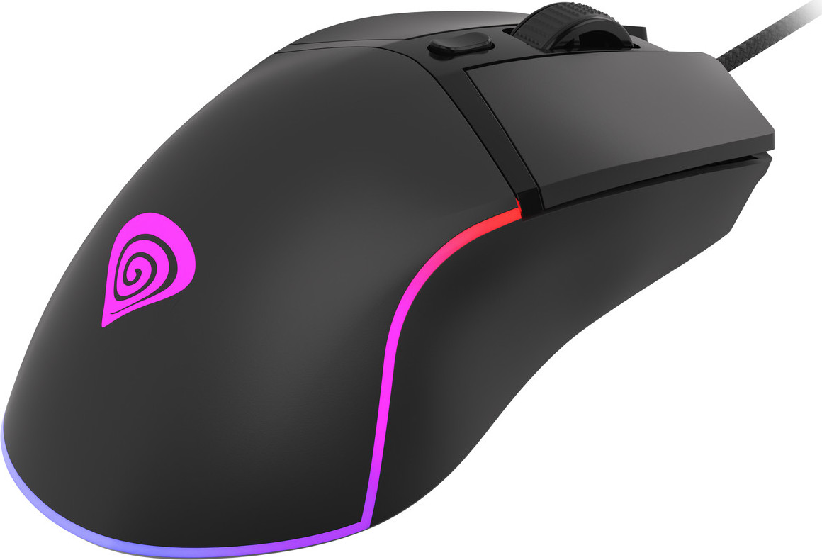 Genesis herní optická myš KRYPTON 220/RGB/6400 DPI/Herní/Optická/6 000 DPI/Drátová USB/Černá