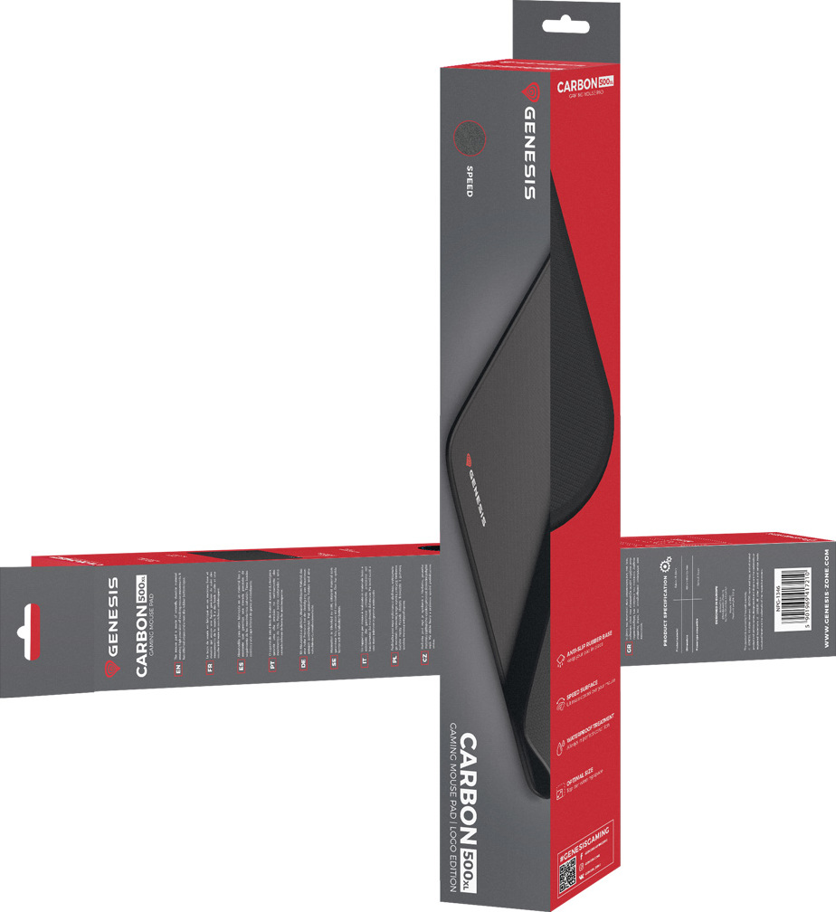 Herní podložka pod myš Genesis CARBON 700 Cordura XL, 45x40cm, černá