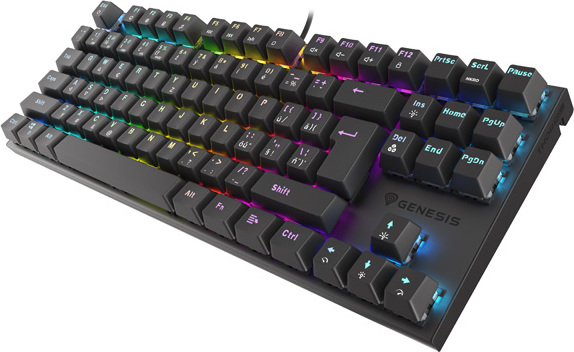Genesis herní mechanická klávesnice THOR 303/TKL/RGB/Outemu Red/Drátová USB/CZ-SK layout/Černá