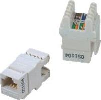 DATACOM UTP Keystone Cat6 bílý Dual Slim zadní zářez