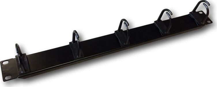 DATACOM 19" vyvazovací panel 1U 5x plast oko 3x3cm černý