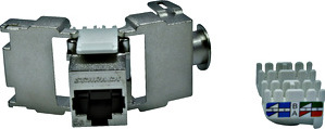 SCHRACK Keystone modul RJ45 stínený, Cat.5e, samozářezový, SFA