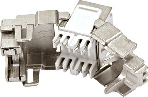 SCHRACK Keystone modul RJ45 stíněný, 10 Gb, třída Ea, 4PPoE