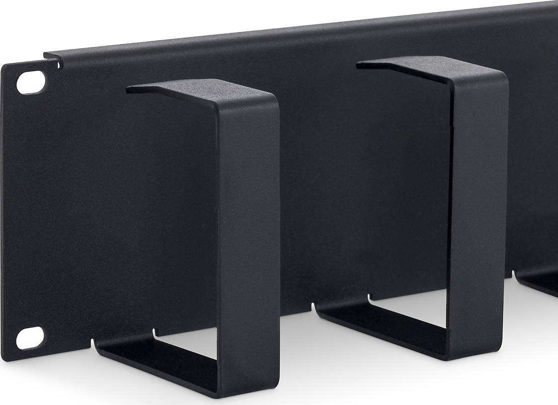 Triton 19" vyvazovací panel 2U 6x háček 70x85mm černý kov