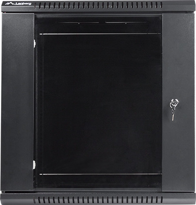 LANBERG Nástěnný rack 19'' 12U 600X450mm černý flat pack