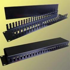 OEM Vyvazovací panel 19" 2U kov Lišta Průchozí černý